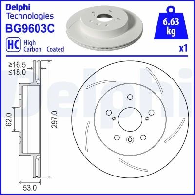 Immagine di DELPHI Disco freno MAZDA: CX 30 303mm 10mm 5 pieno rivestito non trattato BG5217C DGJ626251 Dischi freno, dei freni