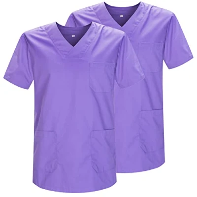 Immagine di MISEMIYA Confezione 2 Pz Sanitari CASACA Unisex Divise SANITARIE MEDICHE RIF. 817 * X Small, Lilla 21