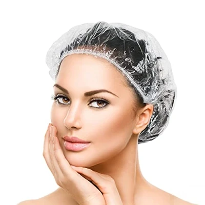 Immagine di TUPARKA 120 pezzi Cuffie per Doccia Monouso Plastica Elastica Casa, Hotel,Spa e Parrucchiere
