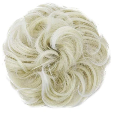 Immagine di CAISHA Elastico Per Capelli XXL Ispessimento Dei Voluminoso Resistente Al Calore Miscela Bionda Bianca G31E