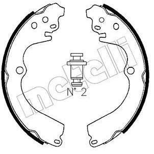 Immagine di METELLI 53 0383 Ganasce Freno 228,6mm 37mm con accessori SUBARU: Impreza I Station Wagon, Forester II,