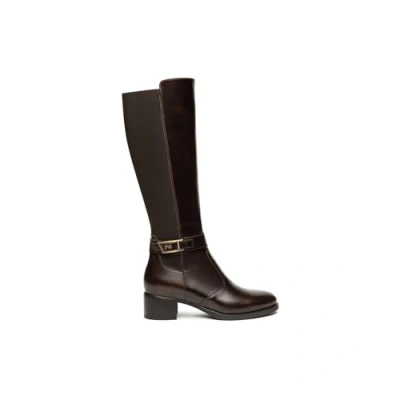 Immagine di Nero Giardini I514644D Stivali Donna in Pelle E Tessuto Testa di Moro 38 EU