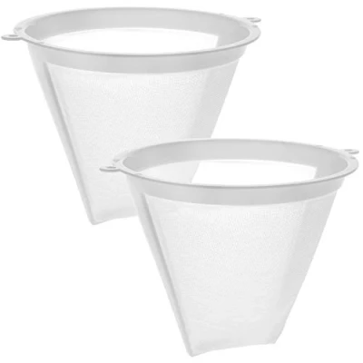 Immagine di com four® 2X Filtro Continuo per caffè in Taglia 4 Permanente Riutilizzabile plastica Resistente al Calore e Rete Nylon