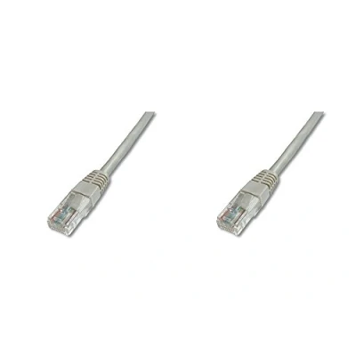 Immagine di Digitus DK 1512 020 RJ45 cavo di rete, patch CAT 5e U/UTP 2.00 m Grigio coppie intrecciate 1 pz.