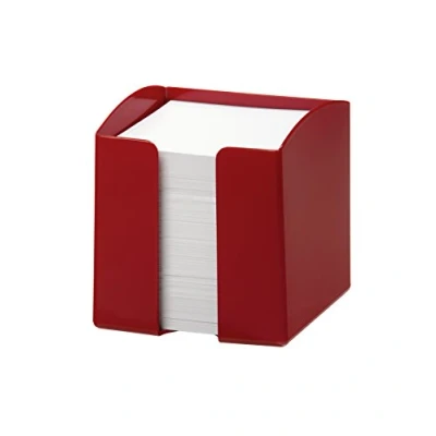 Immagine di Durable 1701682080 Portamemo Trend, 800 Foglietti Bianchi, Formato 90 x 90, Apertura sul Lato Frontale, 100 105 mm, Rosso