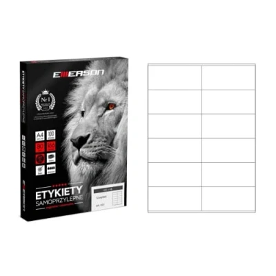 Immagine di Netuno 100 fogli adesivi formato A4 con etichette bianche (12 da 105 x 48 mm per foglio) 1200 su adesive pretagliate stampare stampabili