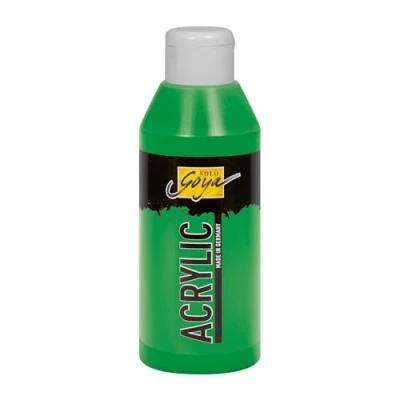 Immagine di Kreul 84233 Solo Goya Acrylic Permanent Green, flacone da 250 ml, Pittura acrilica cremosa e Versatile in qualità Studio, a Base d&#039;Acqua, ad Asciugatura Rapida Opaca, unità
