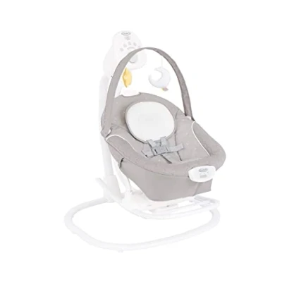 Immagine di Graco SoftSway™ Sdraietta elettrica smart silenziosa 2 in 1, con sedile multidirezionale, da zero a circa 6 mesi (0 9 kg), colore Starlight