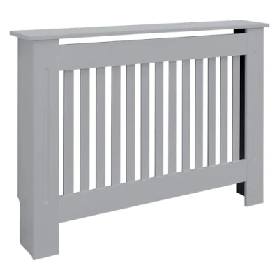 Immagine di ECD Germany Copritermosifone Stile Rustico 78x19x82 cm Grigio in Legno MDF Laccato per Camera da Letto Soggiorno Copriradiatore Riscaldamento Copertura Radiatore Coperchio Calorifero