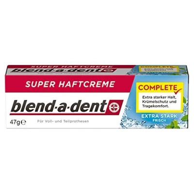 Immagine di Blend a dent Complete Extra Stark Fresh Super Crema Adesiva, confezione da 3 (3 x 47 g)