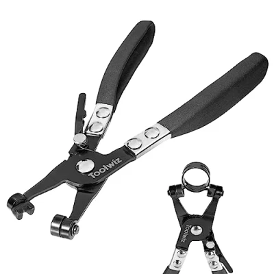 Immagine di Pinza per Fascette Stringitubo Strumenti Morsetti Tubi, Flessibile, Resistente, Rimozione e Installazione la Riparazione di a Fascia Piatta Girevoli