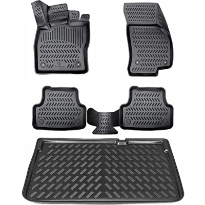 Immagine di ELMASLINE Set di tappetini in gomma 3D e vasca per bagagliaio Mazda CX 60 accessori CX60