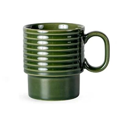 Immagine di Sagaform Coffee &amp; More 5018370 Tazza da caffè in gres di colore verde, 25 cl, dimensioni: 12 x 8 9 cm