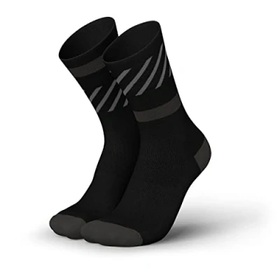 Immagine di INCYLENCE RUNNING Calzini lunghi da corsa con compressione mirata, per uomo e donna, 1 paio, Nero, 35 38