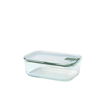 Immagine di Mepal Contenitore per alimenti in vetro EasyClip Barattolo di con coperchio e chiusura a scatto Adatto microonde, forno vapore, congelatore 1000 ml Nordic sage