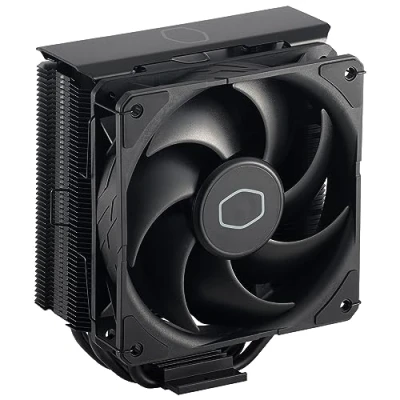 Immagine di Raffreddatore ad aria CPU Cooler Master Hyper 212 Nero Finitura in alluminio, 4 tubi di calore compatti a contatto diretto continuo, ventola SickleFlow 120 Edge, staffe LGA1700 e AM5