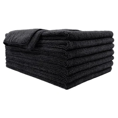 Immagine di Polyte asciugamano in microfibra anti pelucchi per capelli ad asciugatura rapida 40,6 x 73,7 cm 8 pezzi (Nero)