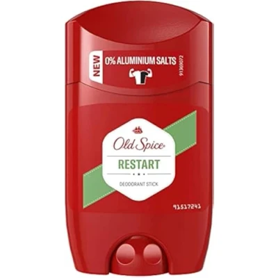 Immagine di Old Spice Restart Deodorante Stick Uomo (50 ml), Uomo, 48 ore di freschezza, 0% sali alluminio, senza residui bianchi e macchie gialle