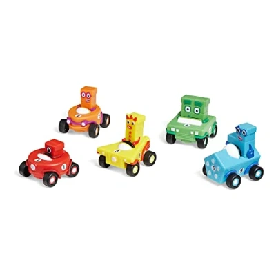 Immagine di Learning Resources Set, Confezione di 5 macchinine, Regali Numberblocks, Automobiline con Ruote girevoli, Imparare a contare da 1 5, dai 3 Anni in avanti, HM95405 UK