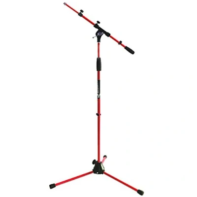 Immagine di keepdrum MS106 RD SB 03 Supporto per microfono con forcella, colore: Rosso