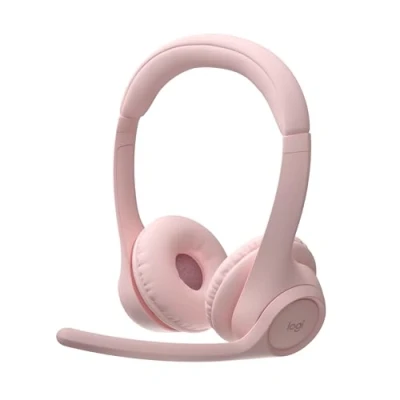 Immagine di Logitech Zone 300, Cuffia con microfono wireless Bluetooth, cancellazione del rumore, compatibile Windows, Mac, Chrome, Linux, iOS, iPadOS, Android Rosa
