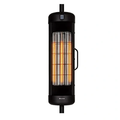 Immagine di blumfeldt Heat Guru Stufa infrarossi, terrazza, riscaldatore da esterno con protezione IP54, lampada infrarossi riscaldante basamento e telecomando, 2000 W