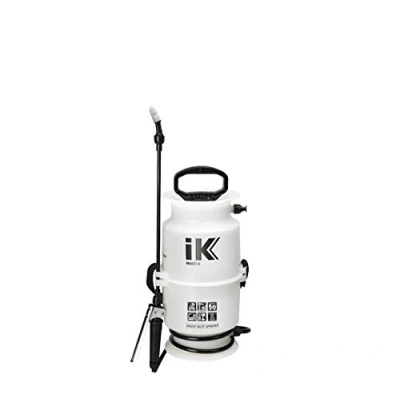Immagine di IK Multi 6 Spruzzatore a Pressione Resistente agli Acidi Maniglia in Metallo Valvola di Sicurezza Tracolla Serbatoio 6L per Prodotti Pulizia, Giardino e Piante