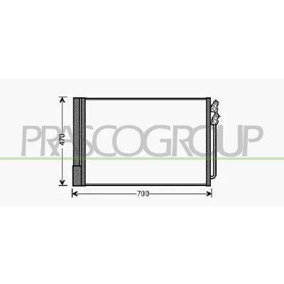 Immagine di PRASCO BM500C003 Condensatore con essiccatore 15 13 Alluminio 613 R 134a BMW: 5 Touring, Sedan, 7