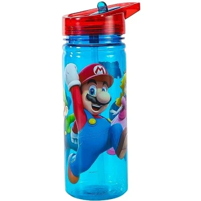 Immagine di CARTOON Borraccia in tritan Super Mario con beccuccio ripiegabile bottiglia per bambini 580 ml BPA Free