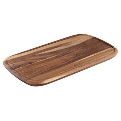 Immagine di Tefal Jamie Oliver K26810 Tagliere in legno di acacia, certificato FSC, con pratica scanalatura per succhi, tagliare alimenti, servire, marrone