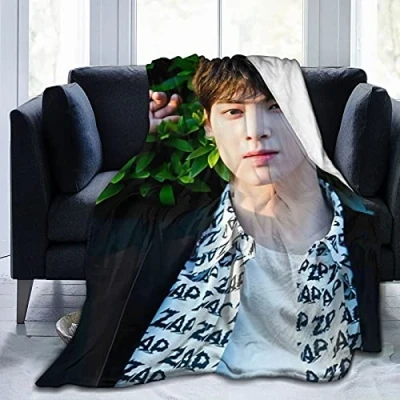 Immagine di YINGD Cha Eun woo coperta morbida e confortevole in pile per divano, letto, ufficio, auto, campeggio, peluche, da spiaggia