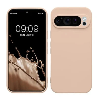 Immagine di kwmobile Custodia Compatibile con Google Pixel 9 Pro Cover Back Case per Smartphone in Silicone TPU Protezione Gommata coconut swirl