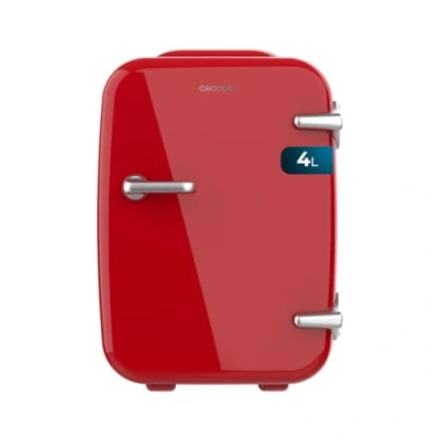 Immagine di Cecotec Mini Frigorifero Bolero MiniCooling 4L Habana Red, 12V 220V, Compatibile con auto e roulotte, Funzione di raffreddamento riscaldamento, Intervallo temperatura 5 65C, Trasporto facile
