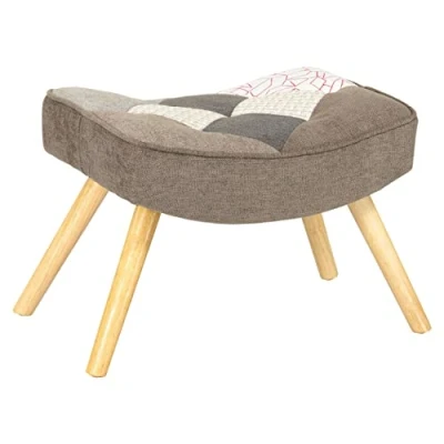 Immagine di Totò Piccinni SGABELLO con gambe in legno di faggio Multicolore Design Patchwork (Elegant, Sgabello)