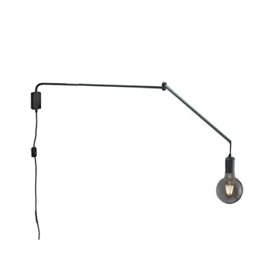 Immagine di TRIO Beleuchtung Grande lampada da parete a LED con braccio orientabile, cavo lungo interruttore e spina, colore nero