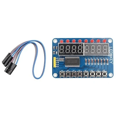 Immagine di HALJIA Modulo Display LED Digitale TM1638 8 Bit Tubo Chiavi Compatibile con AVR Arduino Braccio