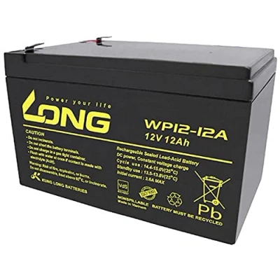 Immagine di Long WP12 12A/F2 Batteria al Piombo 12 V Ah AGM (L x A P) 151 98 mm Spina piatta 6,35 certificazione VDS, Bassa autoscarica,