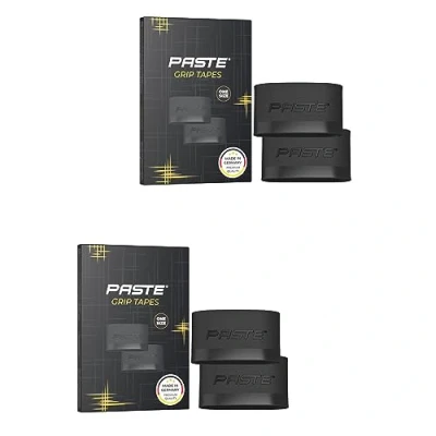 Immagine di PASTE ® Set di 2 Supporto per parastinchi da calcio silicone nero adulto e bambino ferma calzettoni Banda Reggi Protezioni tibia, tibie Nastro accessori