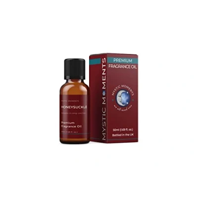 Immagine di Mystic Moments Olio di fragranza caprifoglio 50 ml perfetto per saponi, candele, bombe da bagno, bruciatori olio, diffusori e articoli la cura della pelle dei capelli