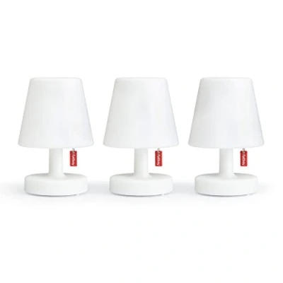 Immagine di Fatboy Edison the Mini Set da 3 Piccola Lampada tavolo Bianco lampadine LED ricaricabili di lampade per interni ed esterni