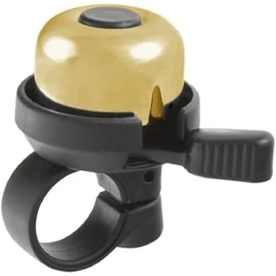 Immagine di M WAVE Mini Bell Bella DING Dong, Brass, Gold, W/Bracket for Handlebar (22.2 Mm), On Card