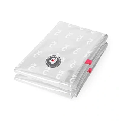 Immagine di Compactor Aspispace Set di 2 Sacchetti sottovuoto XL per 1 Copripiumino Matrimoniale e Cuscini, 80 x 130 cm, Nylon polietilene, unità