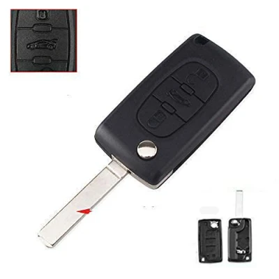 Immagine di Caso chiave a distanza Per Peugeot 207 307 308 407 607 807 Citroen C2 C3 C4 C5 C6 Flip Pieghevole Auto Key shell 2Buttons 3Buttons (3Button, VA2 BLADE CE0536)