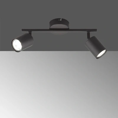 Immagine di FISCHER &amp; HONSEL Faretto LED da soffitto Vano, nero, 2 luci