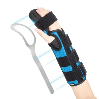 Immagine di YiYame supporto notturno per Mano a riposo, tutore polso tunnel carpale, tendinite, e lesioni al polso, colpita da ictus, destra, L