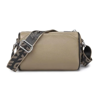 Immagine di Miss Lulu Borsa a tracolla da donna, in vera pelle, con larga regolabile, alla moda, idea regalo per donne e ragazze
