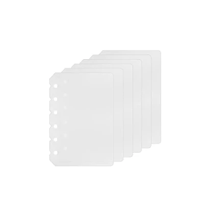 Immagine di 6 pezzi A7 fori divisore per raccoglitore in plastica impermeabile organizzatore personale (Divider, A7)