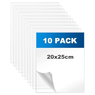 Immagine di 10 Pezzi 20x25cm Lastre Plexiglass 1mm Fogli acrilici in Trasparente Pannello per Decorazione Domestica, Visualizzazione di Progetti, Cornice, Pittura