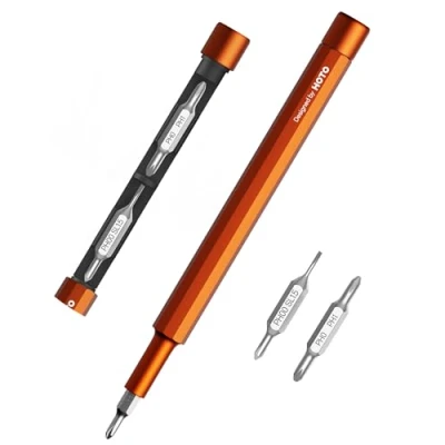 Immagine di HOTO Multitool 5 in 1, cacciavite portatile, gadget regalo per uomini, set di cacciaviti precisione magnetici, EDC occhiali ed elettronica (rosso)