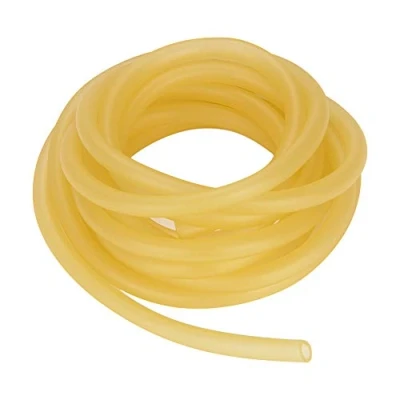 Immagine di stonylab Tubazioni in Gomma, Rubber Tubing Tubi di Ambra Lattice puro Tubo Gomma Naturale 3/8&#039;&#039; (9mm) OD 1/4&#039;&#039; (6mm) ID Altamente Elastico e Resistente 3 Meter